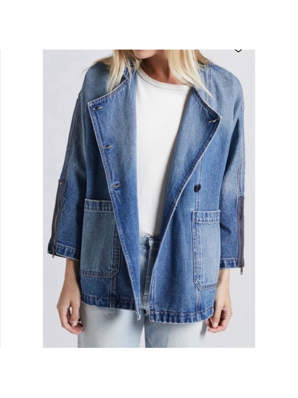 Current Elliott Anthropologie Jacket Sz 2 Womens US Medium Oversized Chore